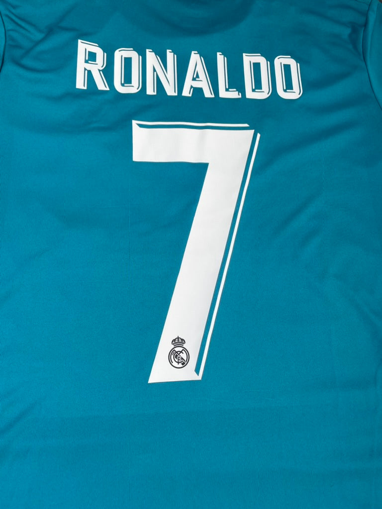 Real Madrid 2017-18 Blue Longsleeve Ronaldo #7 Jersey